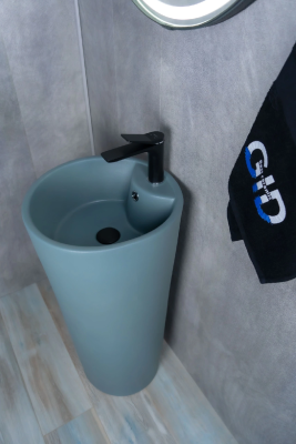 Раковина напольная Gid Nb131gm (зеленая хаки) фото в интернет-магазине Русалия