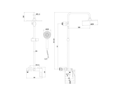 Душевая стойка Savol (S-009045B) фото в интернет-магазине Русалия