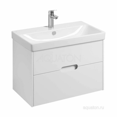 Тумба под раковину AQUATON Оливия 80 белый матовый 1A283101OL010 фото в интернет-магазине Русалия