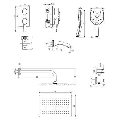 Смеситель Lemark Atlantiss для ванны и душа встраиваемый (LM3242C) фото в интернет-магазине Русалия