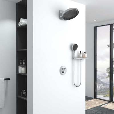 Душевой комплект Inspire VSFW-3I22MT3RCH встраиваемый, термостатический, двухрежимный, хром Vincea фото в интернет-магазине Русалия