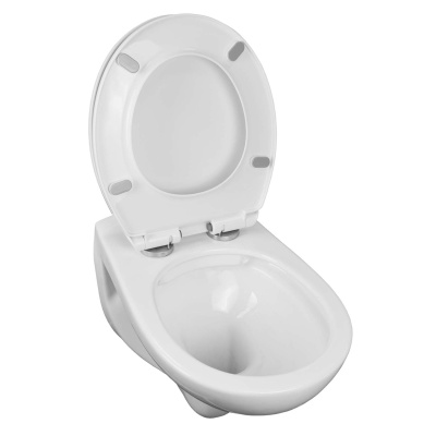 Унитаз подвесной безободковый Fredo CS-WH8005 с сиденьем микролифт Loranto фото в интернет-магазине Русалия