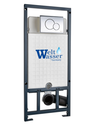 MARBERG 507 RD CR Инсталляция для унитаза. Круглая хром кнопка. WeltWasser фото в интернет-магазине Русалия