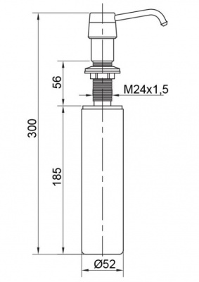Дозатор жидкого мыла встраиваемый VR.SBR-8441.CR Sbortis Cromo Veragio фото в интернет-магазине Русалия
