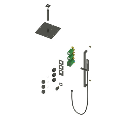 Душевая система встроенная с термостатом Timo Selene черный (SX-2229/03SM) фото в интернет-магазине Русалия