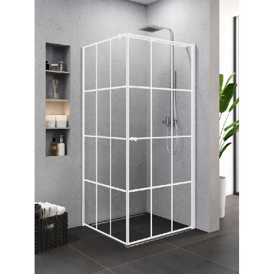 Душевое ограждение NEW TRENDY SUPERIA WHITE P 90x90x195 K-0795 (белый) фото в интернет-магазине Русалия