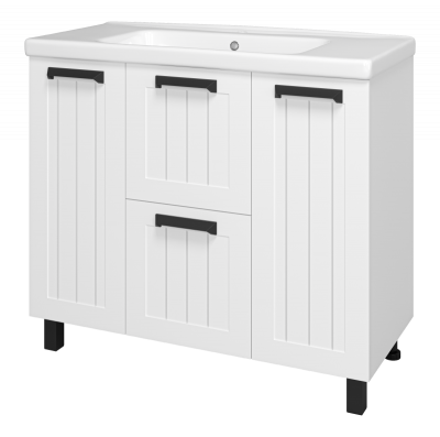 Тумба Спарта 100 с раковиной Dreja Harmonia 100 Misty фото в интернет-магазине Русалия