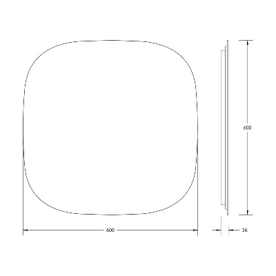 Зеркало с LED-подсветкой настенное OPTI DEFESTO 60x60 см, DF 2849 фото в интернет-магазине Русалия