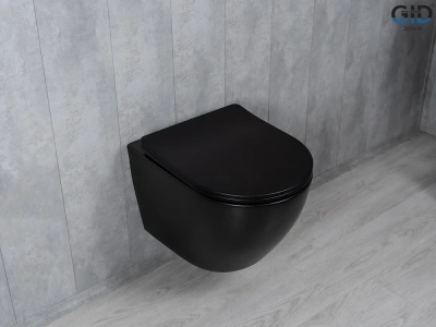 Унитаз подвесной Tornado Gid Tr2122TF-Bm 62261Y черный матовый 49x36x36 фото в интернет-магазине Русалия