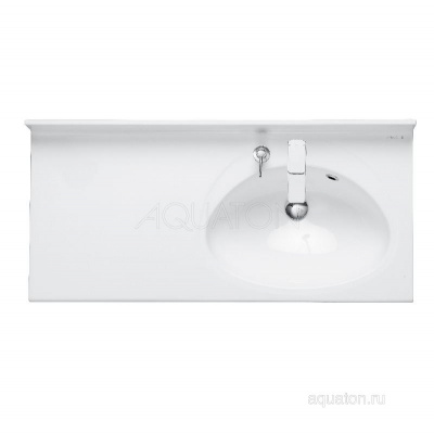 Раковина AQUATON Отель 3/100 правая белая с навесами 1A70083NOT01R фото в интернет-магазине Русалия