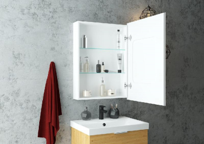 Зеркальный шкаф Allure 550х800 правый, розетка МВК003 Continent фото в интернет-магазине Русалия