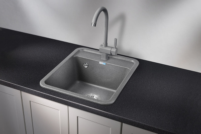 Кухонная мойка GRANULA Standart (4202, ГРАФИТ) фото в интернет-магазине Русалия