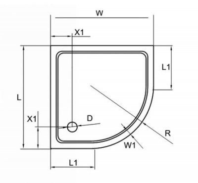 Душевой поддон SMC 90х90 TRAY-M-R-90-550-35-W Cezares фото в интернет-магазине Русалия