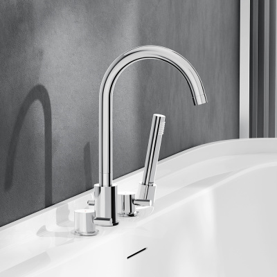 360400000 Scandinavian Pure смеситель на борт ванны, четырёхсекционный, хром Damixa фото в интернет-магазине Русалия