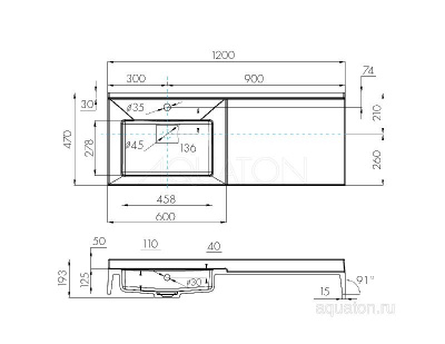 Раковина AQUATON Сакура 120 1A71893KSK010 фото в интернет-магазине Русалия