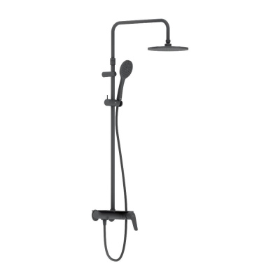 977780300 Jupiter душевая система с душевым смесителем-полкой, чёрный фото в интернет-магазине Русалия