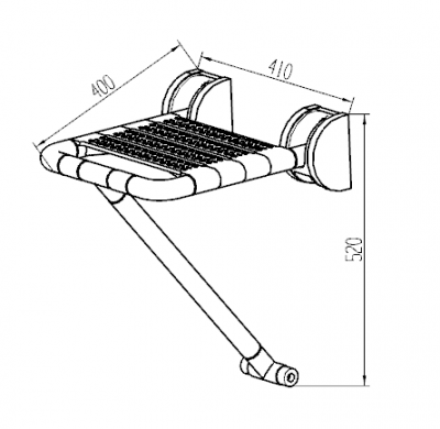 Сиденье для душа откидное 5W012-Y желтое Dikalan фото в интернет-магазине Русалия