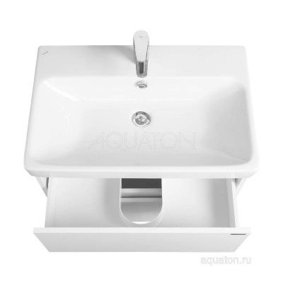 Тумба под раковину AQUATON Сканди 70 белый матовый, белый глянец 1A251801SD010 фото в интернет-магазине Русалия