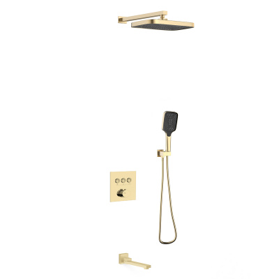 Душевой комплект VSFW-4311BG встраиваемый, 3 режима, брашированное золото Vincea фото в интернет-магазине Русалия