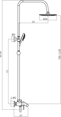 Душевая стойка Fmark (FM2407) фото в интернет-магазине Русалия