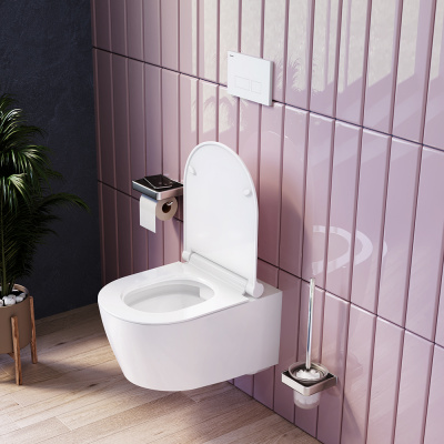 DX77C1700SC Jupiter подвесной унитаз без ободка с сиденьем микролифт фото в интернет-магазине Русалия