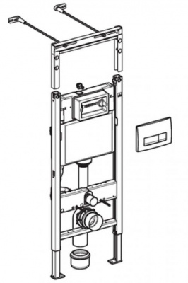 Инсталляция для подвесного унитаза 3 в 1 Geberit Duofix 458.125.21.1 фото в интернет-магазине Русалия