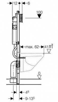 Инсталляция Geberit Duofix 111.300.00.5 фото в интернет-магазине Русалия