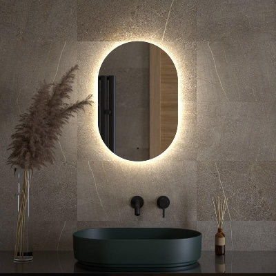 Зеркало с LED-подсветкой настенное OPTI DEFESTO 40x60 см, DF 2901R фото в интернет-магазине Русалия