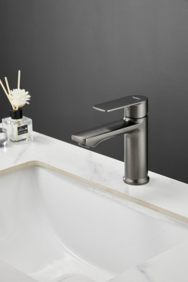 Смеситель для раковины HAIBA цвет: оружейная сталь (HB10719-3) фото в интернет-магазине Русалия