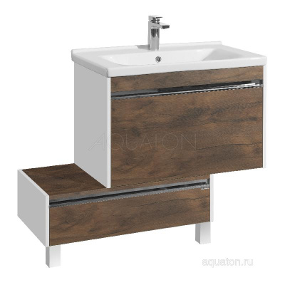 Тумба под раковину AQUATON Капри 80 таксония темная 1A230201KPDB0 фото в интернет-магазине Русалия