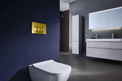 Кнопка смыва Azario двойная, золото матовое (AZ-8200-0014) фото в интернет-магазине Русалия