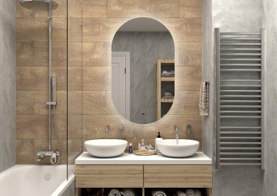 Зеркало Титавин 650x1100 ТИТ-02-65/110-14 Misty фото в интернет-магазине Русалия