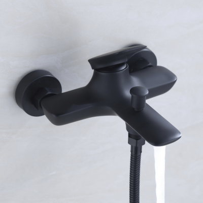 BOND Cube B03-3188 Смеситель черный однорычажный для ванны/душа фото в интернет-магазине Русалия