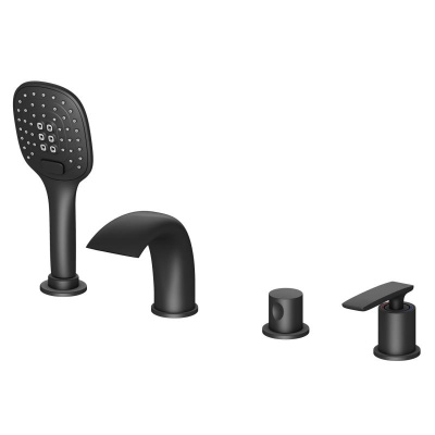 Смеситель для ванны и душа, врезной Timo Helmi (4020/03Y) черный фото в интернет-магазине Русалия