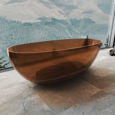 Ванна прозрачная Vincea VBT-6T01BR, 1700*750*550, цвет янтарь фото в интернет-магазине Русалия