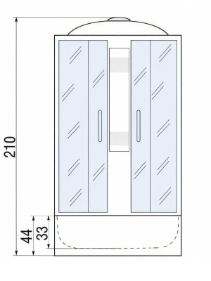 Душевая кабина NARA LIGHT 90/44 MT 90*90*210 10000003575 River фото в интернет-магазине Русалия