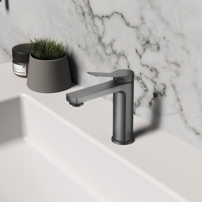 Смеситель для раковины Arco VBF-4AR01GM, вороненая сталь Vincea фото в интернет-магазине Русалия