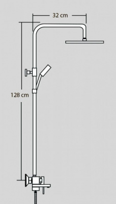 Душевой гарнитур с изливом Gritt Cromo VR.GRT-9920.CR Veragio фото в интернет-магазине Русалия
