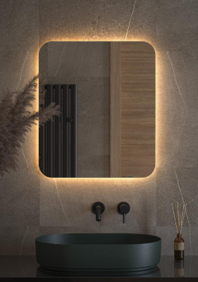 Зеркало с LED-подсветкой настенное OPTI DEFESTO 60x70 см, DF 2816 фото в интернет-магазине Русалия