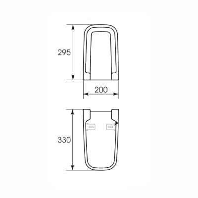 Полупьедестал PURE SP PU 50/55/60 B Cersanit фото в интернет-магазине Русалия