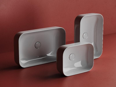 Умывальник чаша накладная прямоугольная Element 400*305*140мм CN5042 Ceramica Nova фото в интернет-магазине Русалия