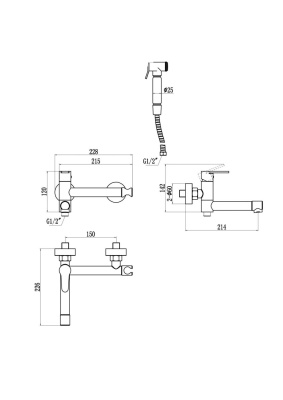 Смеситель для биде Savol (S-FXQ010) фото в интернет-магазине Русалия