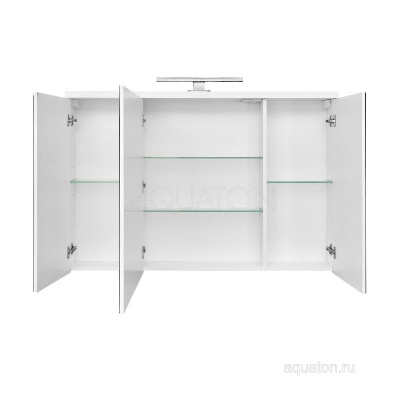 Зеркальный шкаф AQUATON Брук 120 белый 1A200802BC010 фото в интернет-магазине Русалия