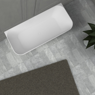 Ванна из искусственного камня ABBER Stein AS9617 белая матовая 170х75х55 см фото в интернет-магазине Русалия