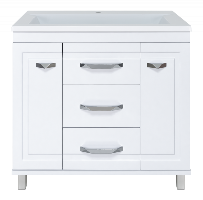 Тумба Терра 90 (белая) с раковиной Эстет Рава 90 Misty фото в интернет-магазине Русалия