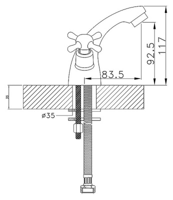 Смеситель для раковины Rossinka G (G02-61) фото в интернет-магазине Русалия