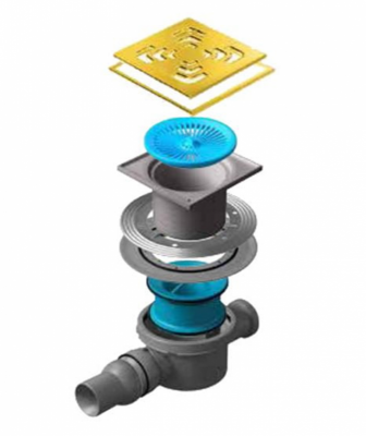 Точечный трап Pestan Confluo Standard 15х15 Square Mask Gold (13000145) фото в интернет-магазине Русалия