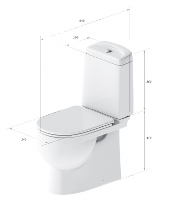 Унитаз Best Color Black с сиденьем микролифт BSTSLCC06100522 Sanita Luxe фото в интернет-магазине Русалия