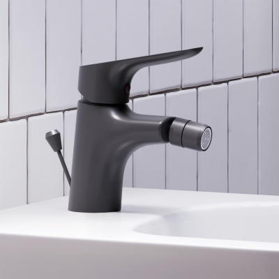 770240300 Jupiter, смеситель для биде с донным клапаном, чёрный фото в интернет-магазине Русалия