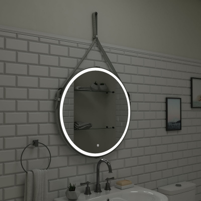 Зеркало с подсветкой Millenium White d650 без зеркального отступа ЗЛП738 Continent фото в интернет-магазине Русалия